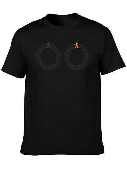 Unique Silhouette People Circle Graphic Tee