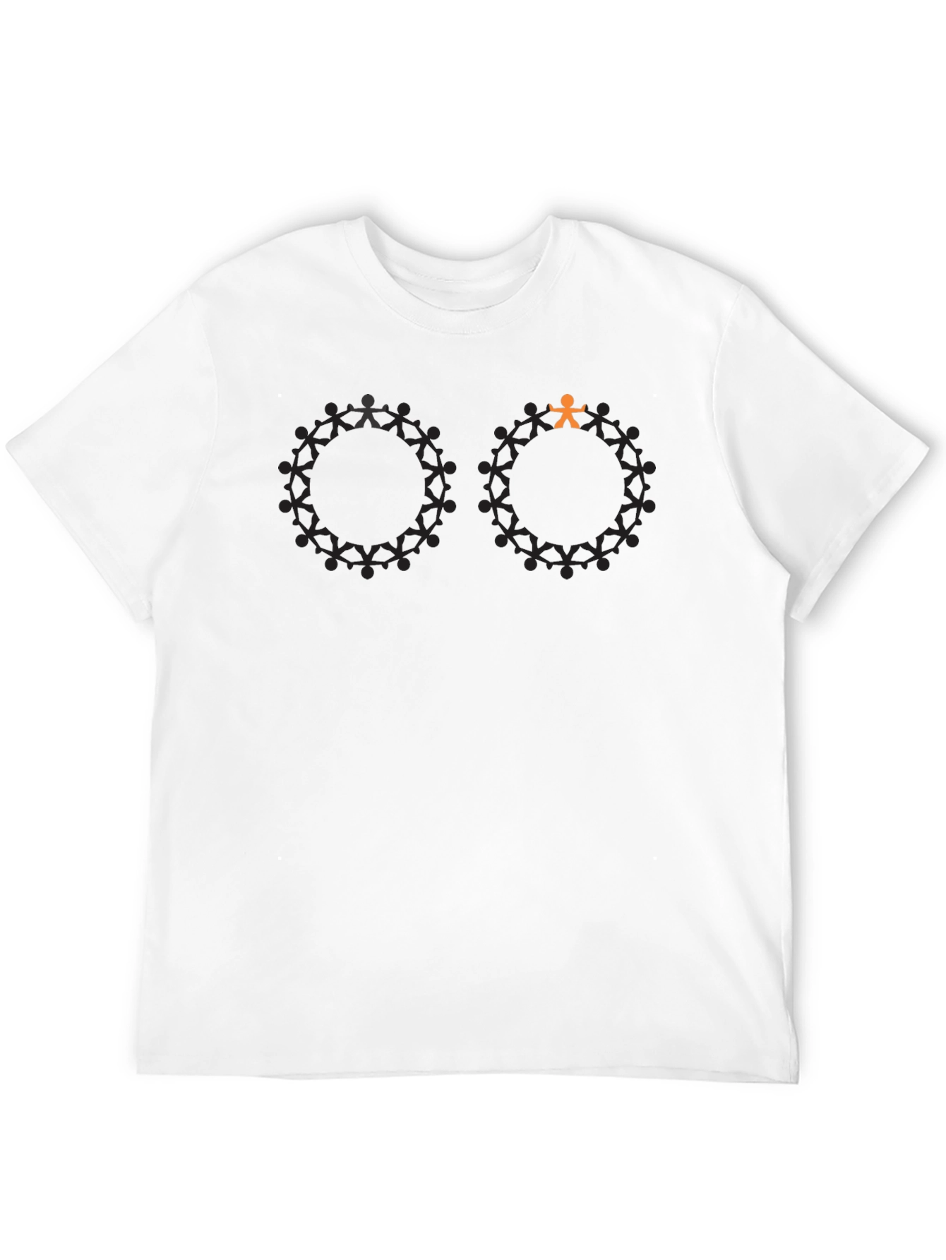 Unique Silhouette People Circle Graphic Tee
