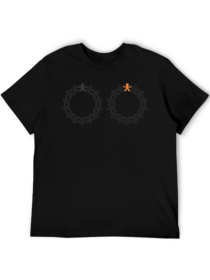 Unique Silhouette People Circle Graphic Tee