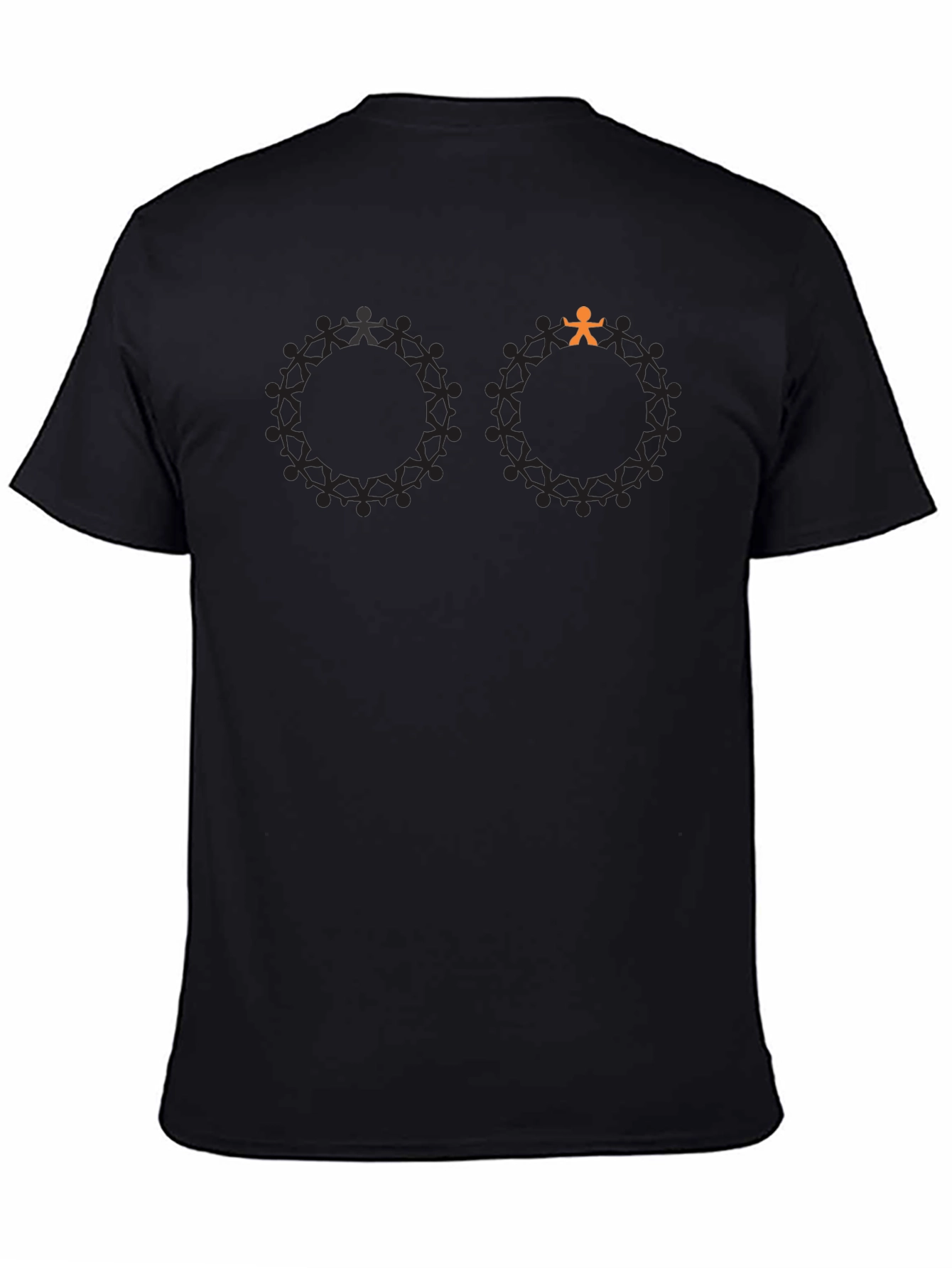 Unique Silhouette People Circle Graphic Tee