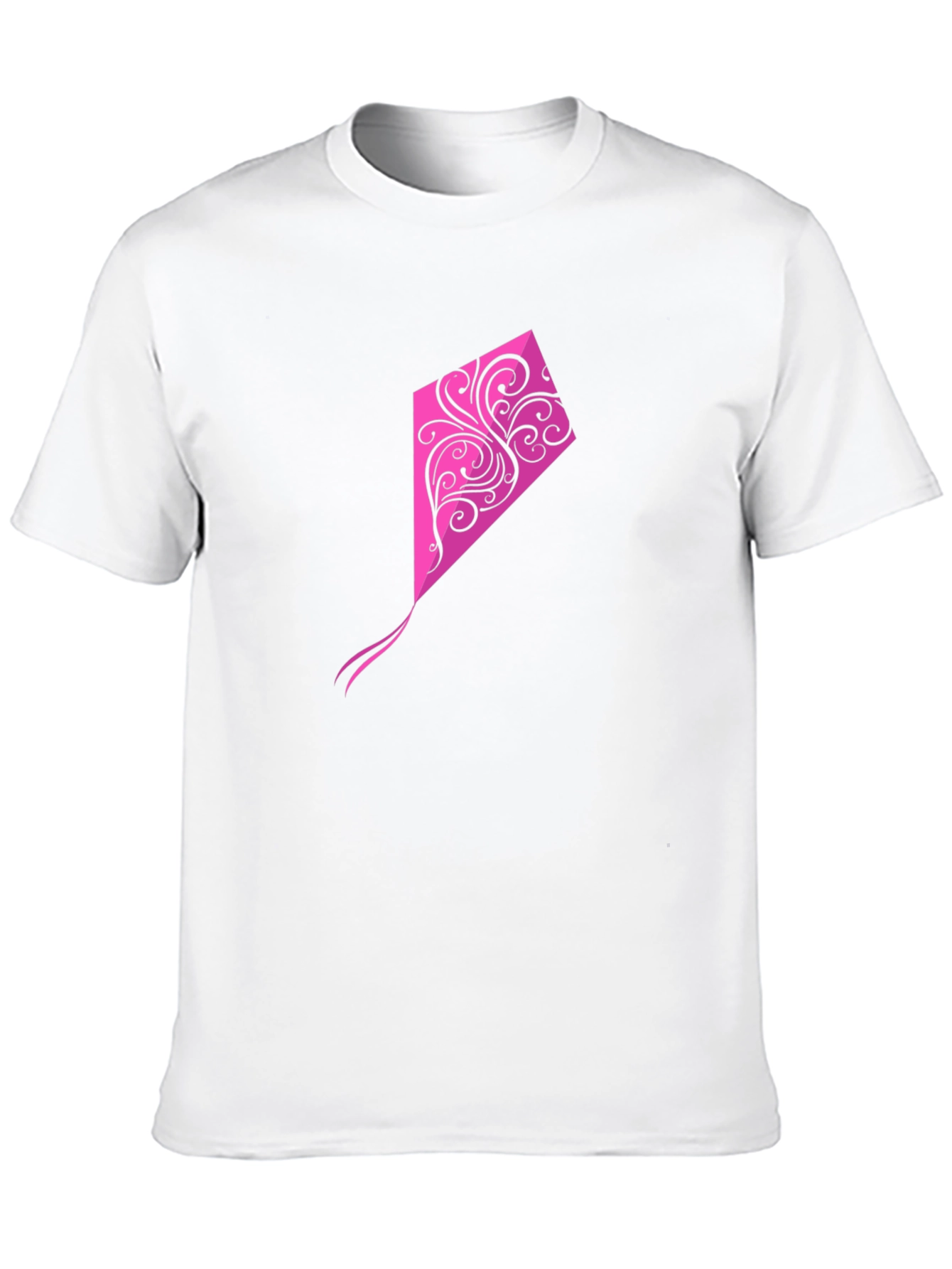 Black Tee with Pink Kite Graphic