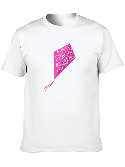 Black Tee with Pink Kite Graphic