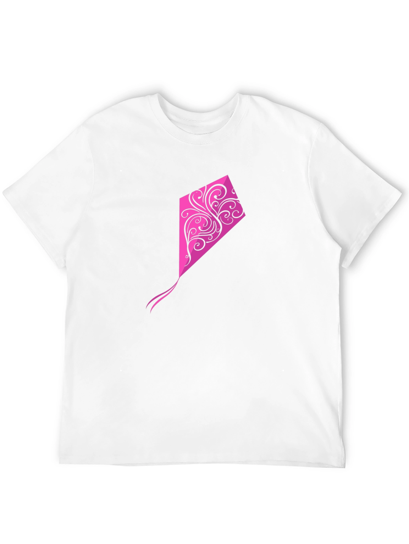 Black Tee with Pink Kite Graphic