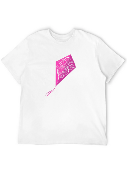 Black Tee with Pink Kite Graphic