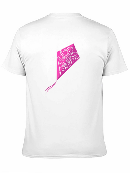 Black Tee with Pink Kite Graphic