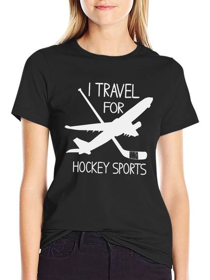 I Travel for Hockey Sports Graphic Tee