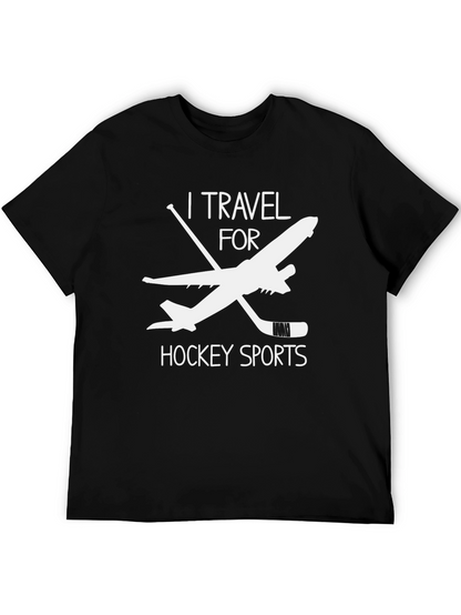 I Travel for Hockey Sports Graphic Tee
