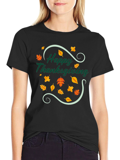 Happy Thanksgiving T-Shirt - Festive Fall Design