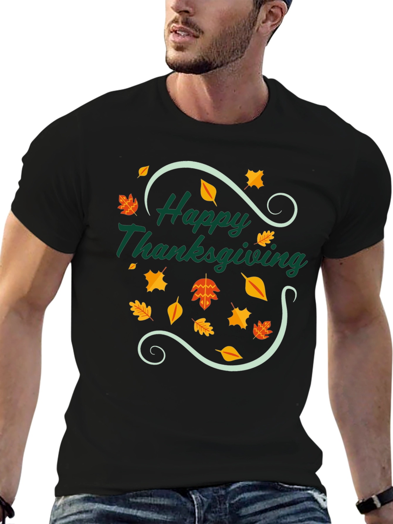 Happy Thanksgiving T-Shirt - Festive Fall Design