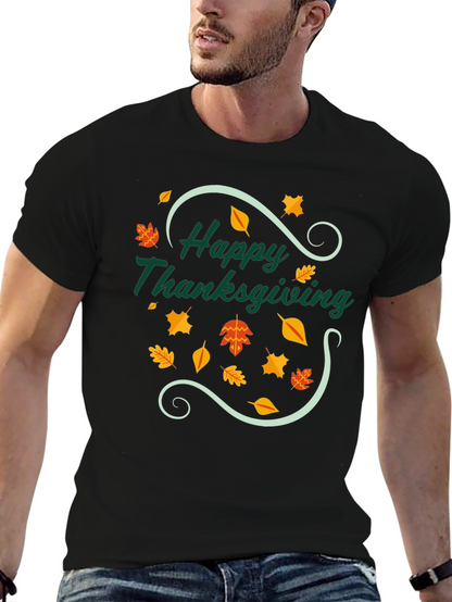 Happy Thanksgiving T-Shirt - Festive Fall Design