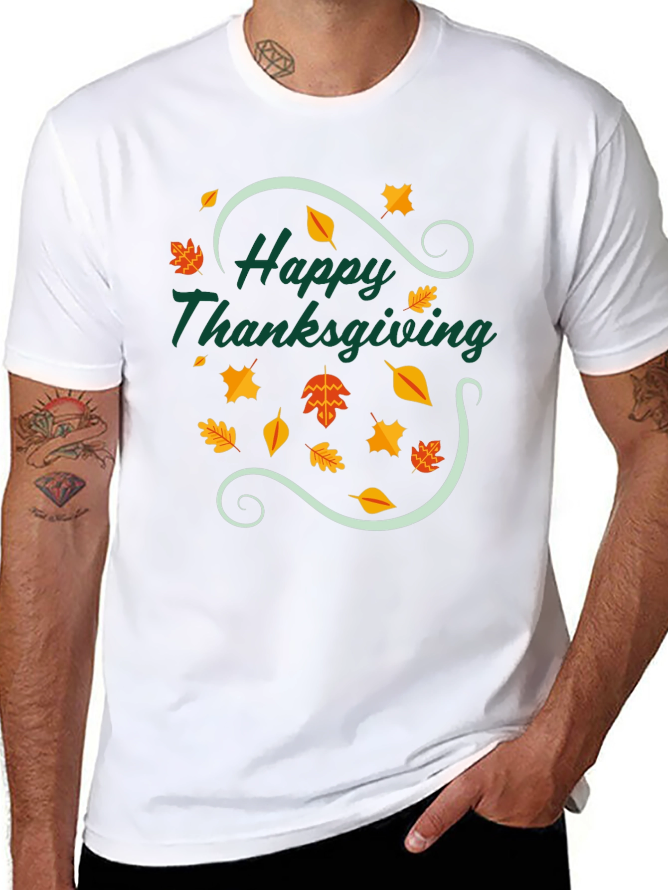 Happy Thanksgiving T-Shirt - Festive Fall Design