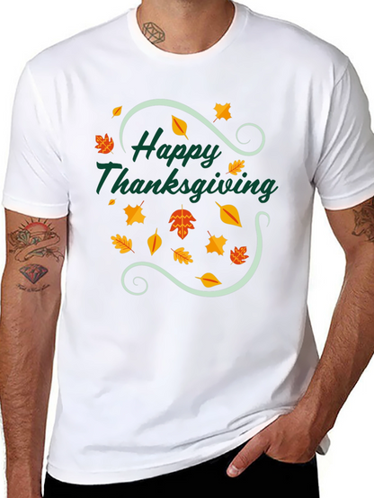 Happy Thanksgiving T-Shirt - Festive Fall Design