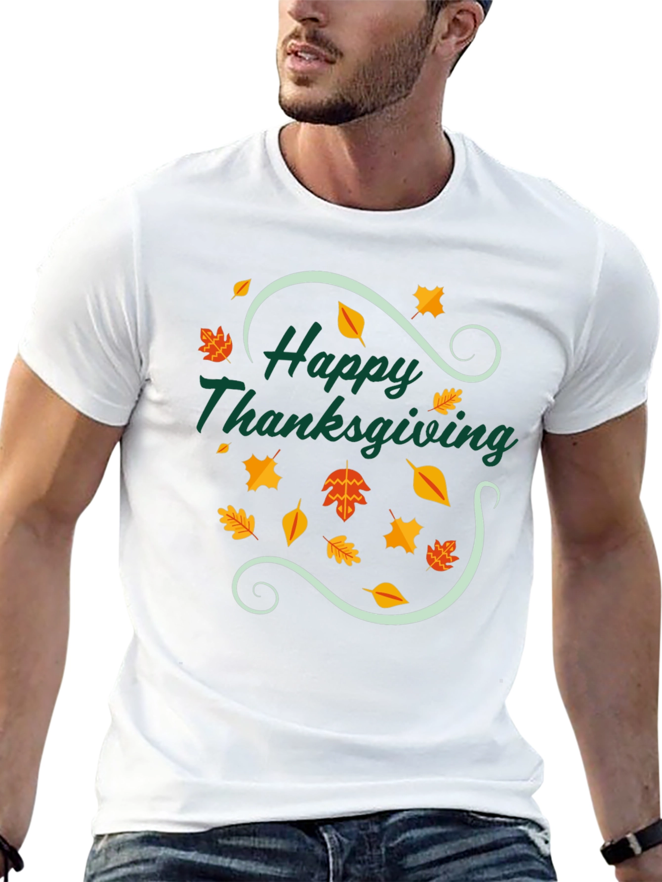 Happy Thanksgiving T-Shirt - Festive Fall Design