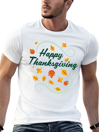 Happy Thanksgiving T-Shirt - Festive Fall Design