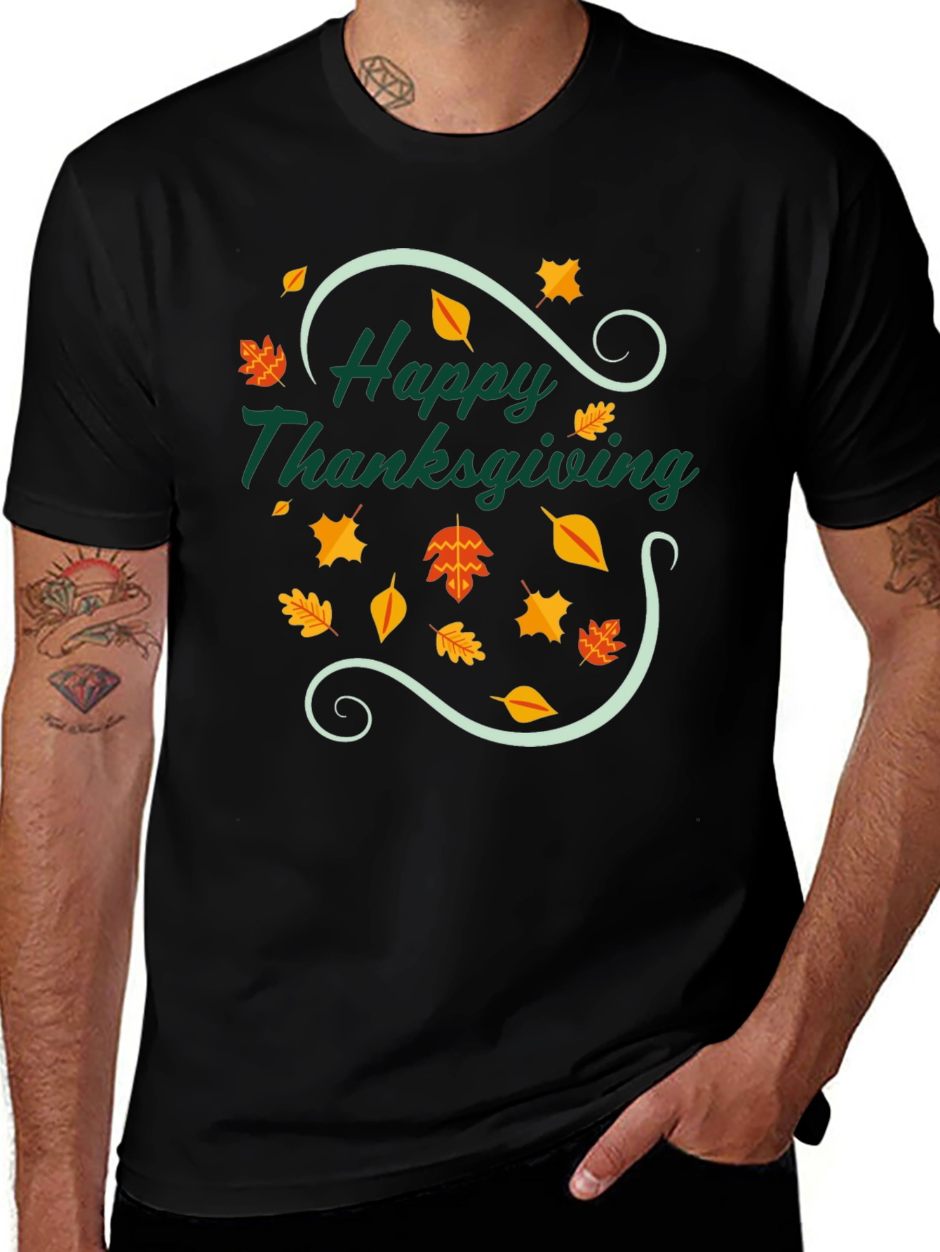 Happy Thanksgiving T-Shirt - Festive Fall Design
