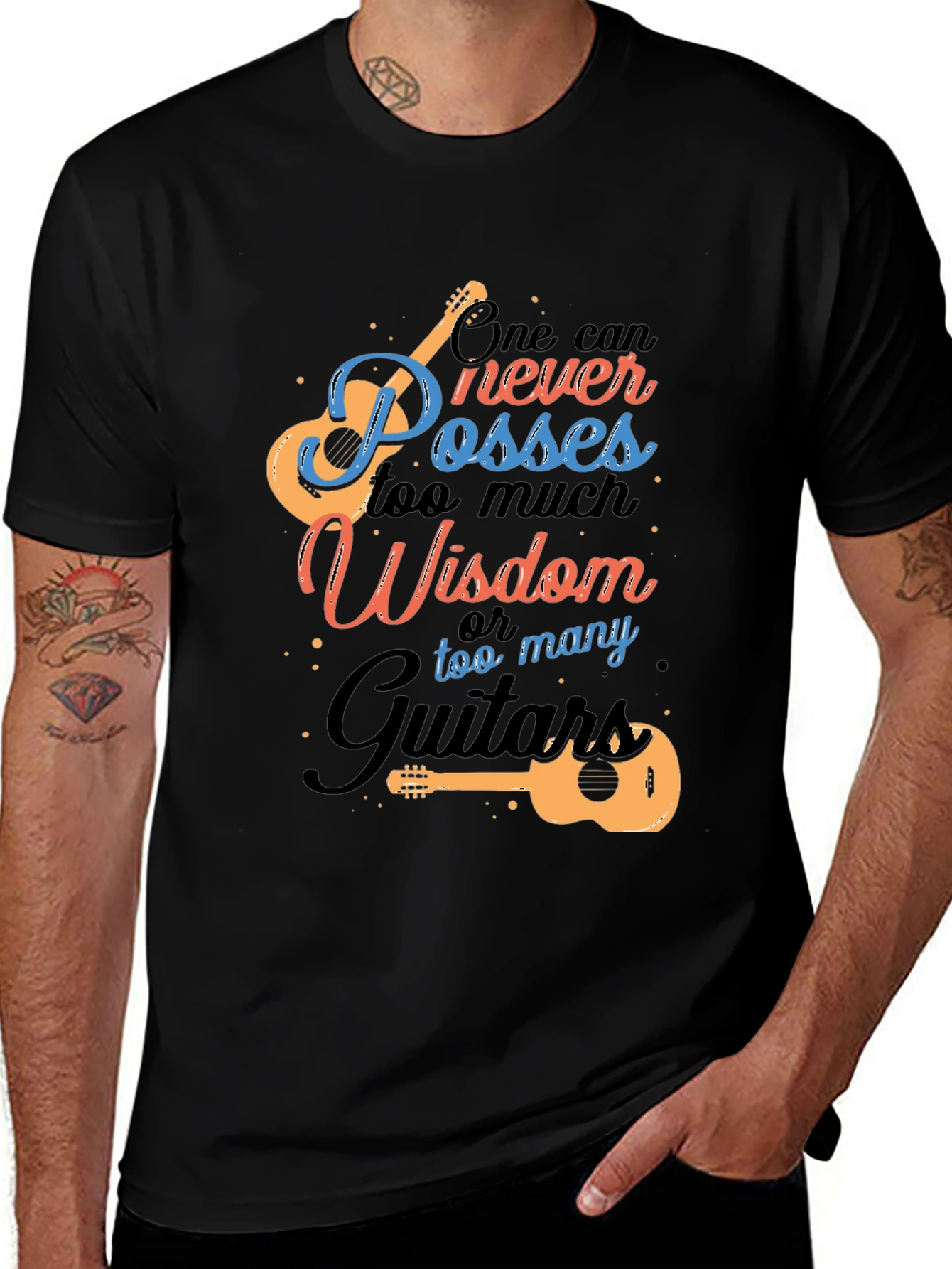Guitar Wisdom Graphic T-Shirt - Music Lover Tee