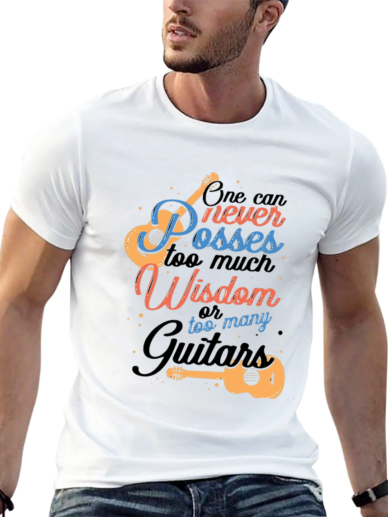 Guitar Wisdom Graphic T-Shirt - Music Lover Tee