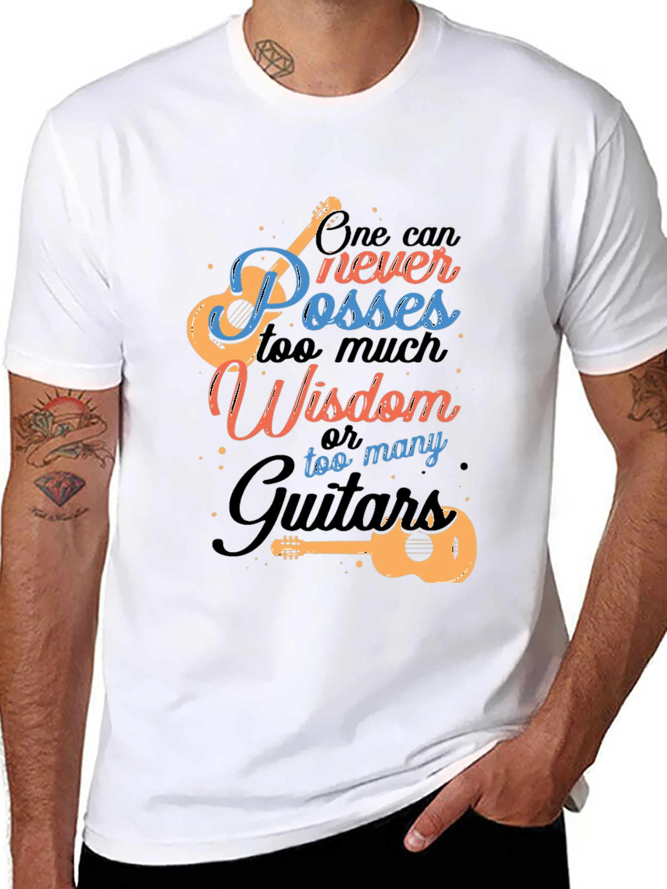 Guitar Wisdom Graphic T-Shirt - Music Lover Tee