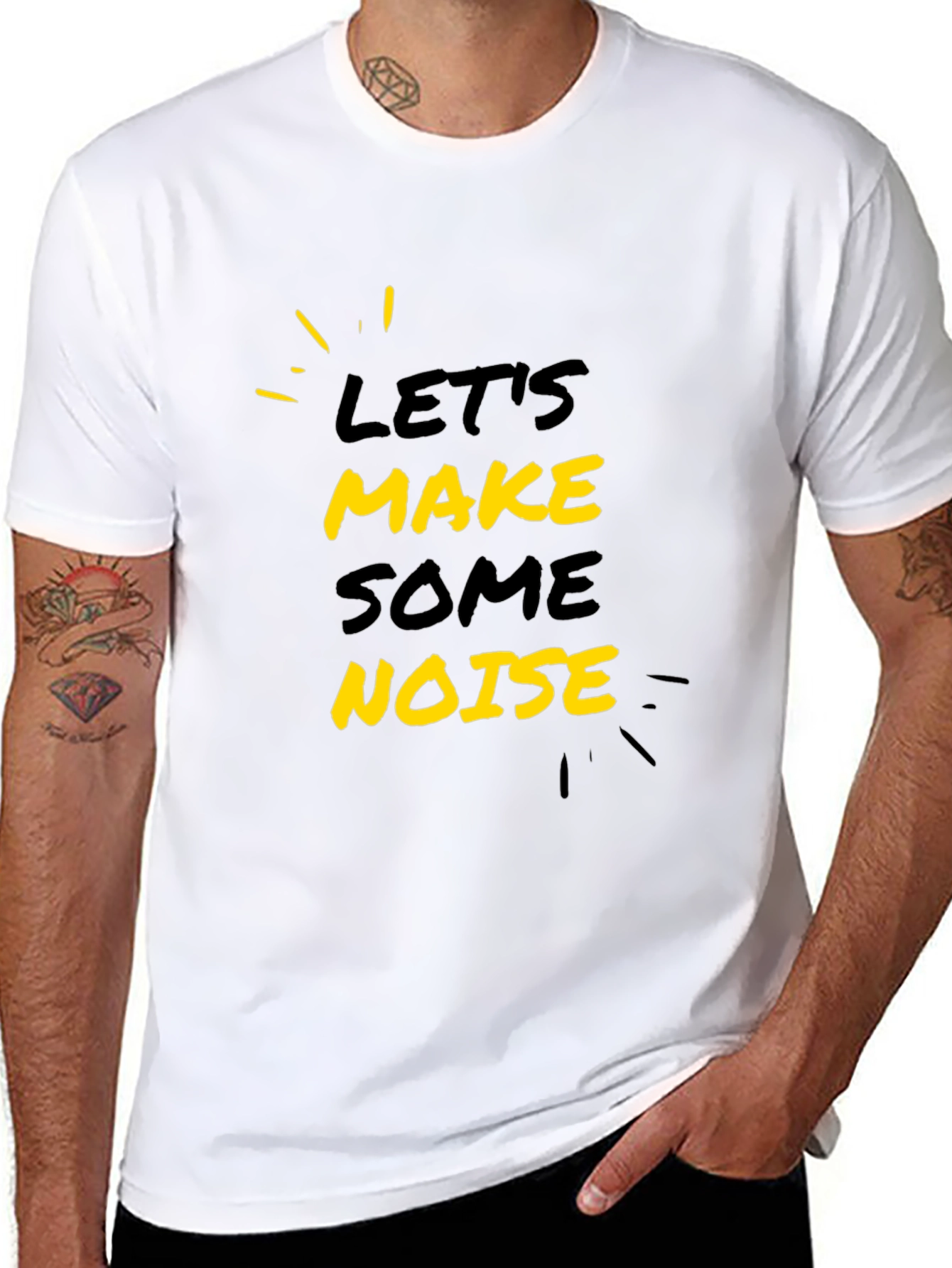 Lets Make Some Noise Black Graphic Tee