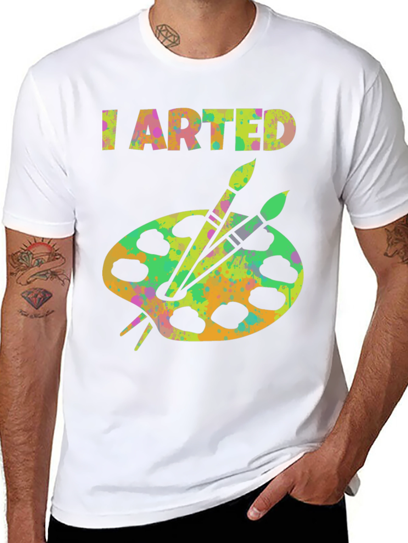 I Arted T-Shirt - Artistic Palette Graphic Tee