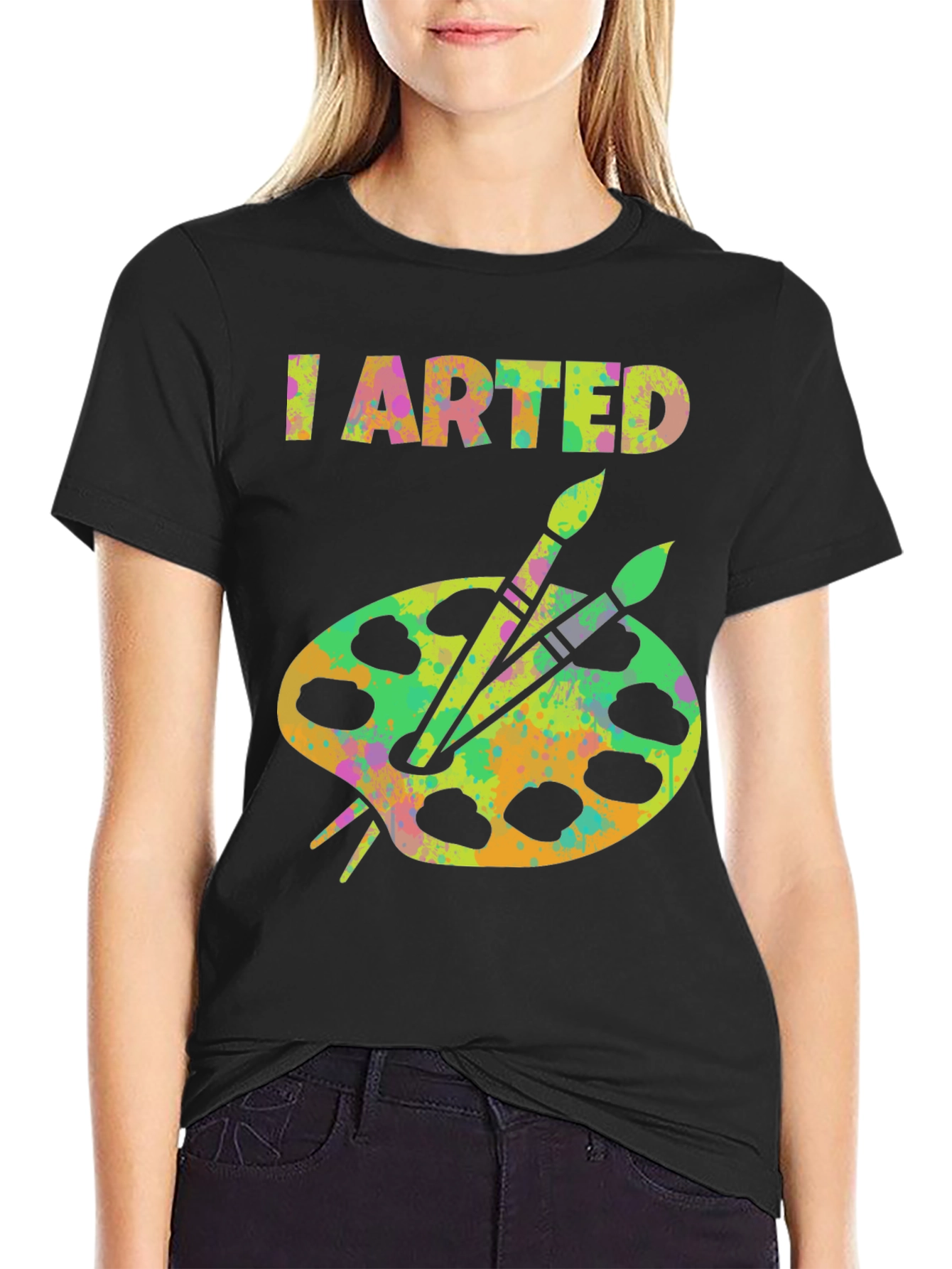 I Arted T-Shirt - Artistic Palette Graphic Tee
