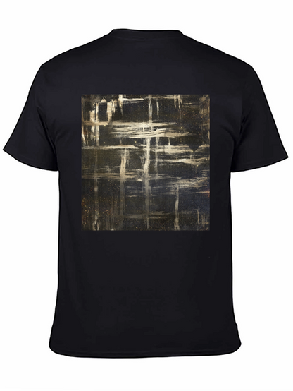 Abstract Grid Graphic T-Shirt - Black