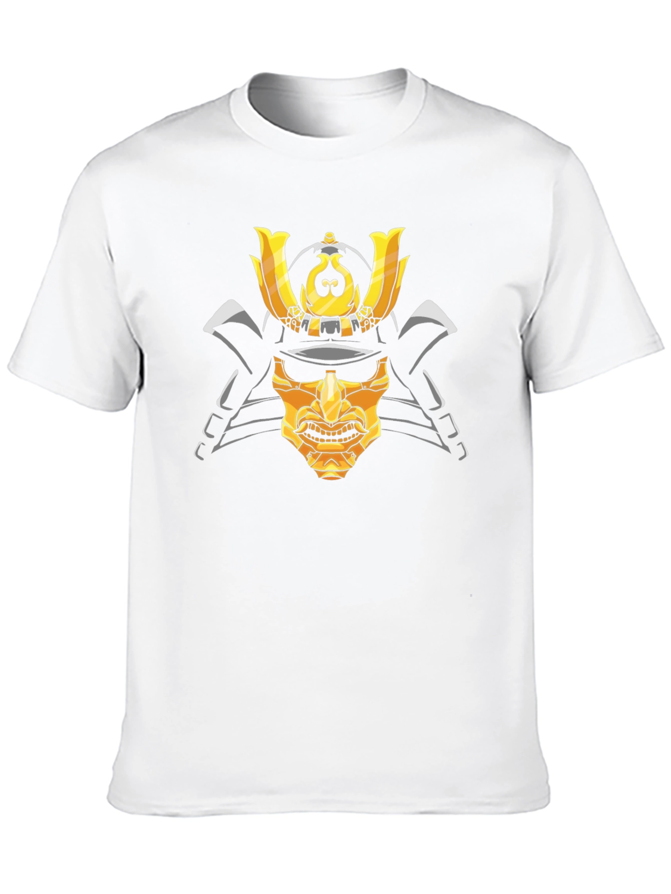 Samurai Mask Graphic T-Shirt - Black Cotton Tee