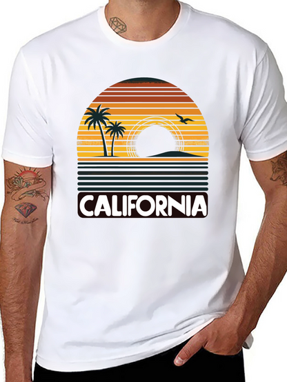 California Sunset Palm Tree T-Shirt