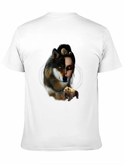 Wolf & Bear Graphic Tee - Unisex Black T-Shirt