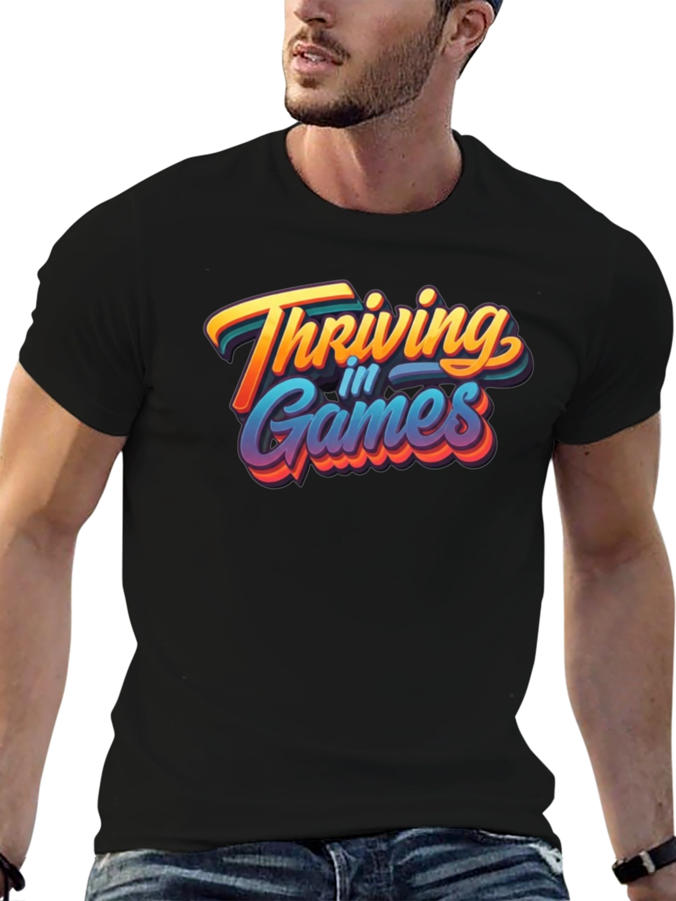 Thriving in Games Graphic Tee - Black