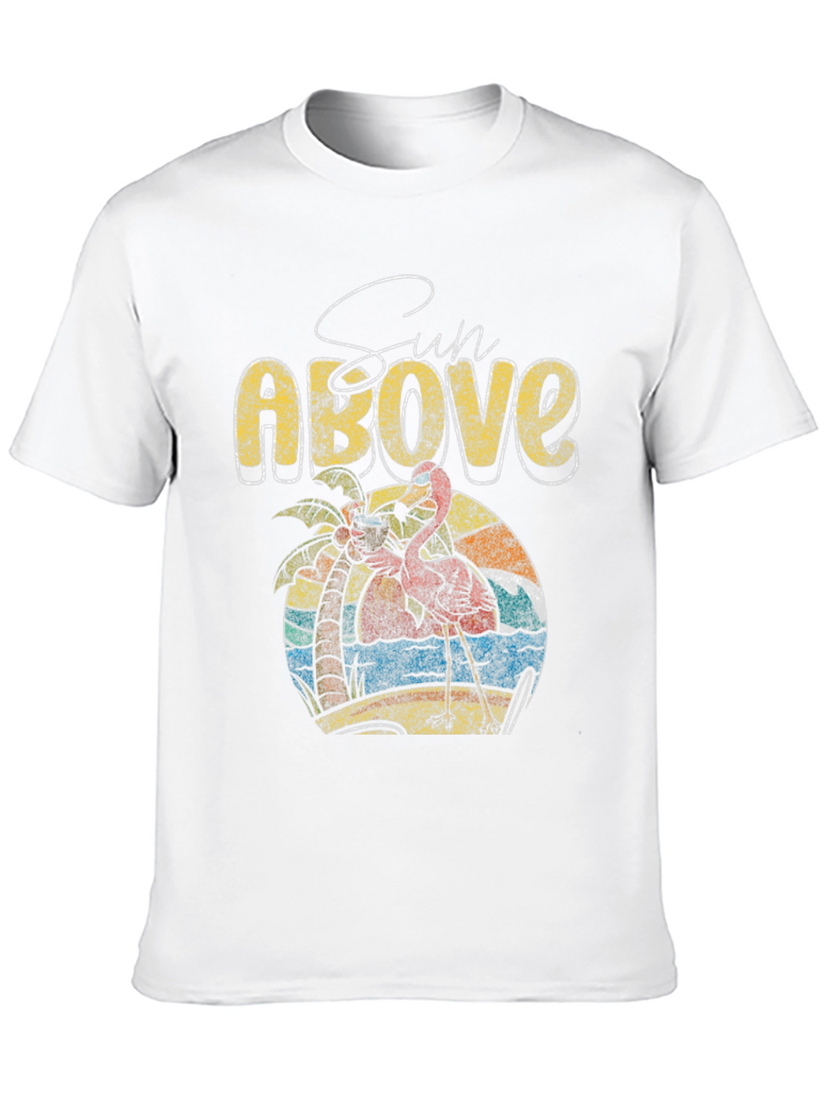Sun Above Flamingo Graphic T-Shirt