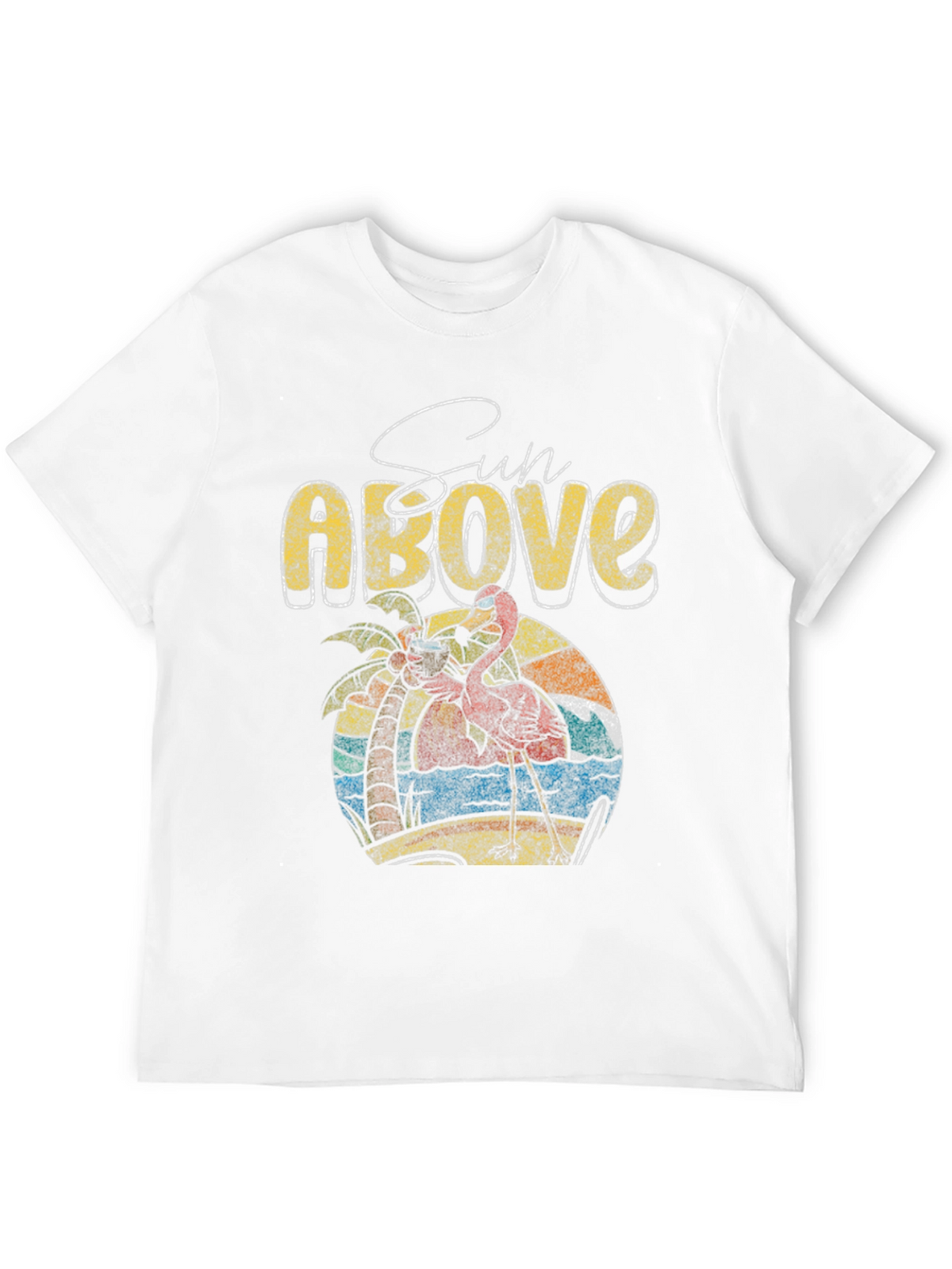 Sun Above Flamingo Graphic T-Shirt