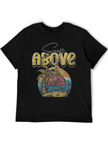 Sun Above Flamingo Graphic T-Shirt