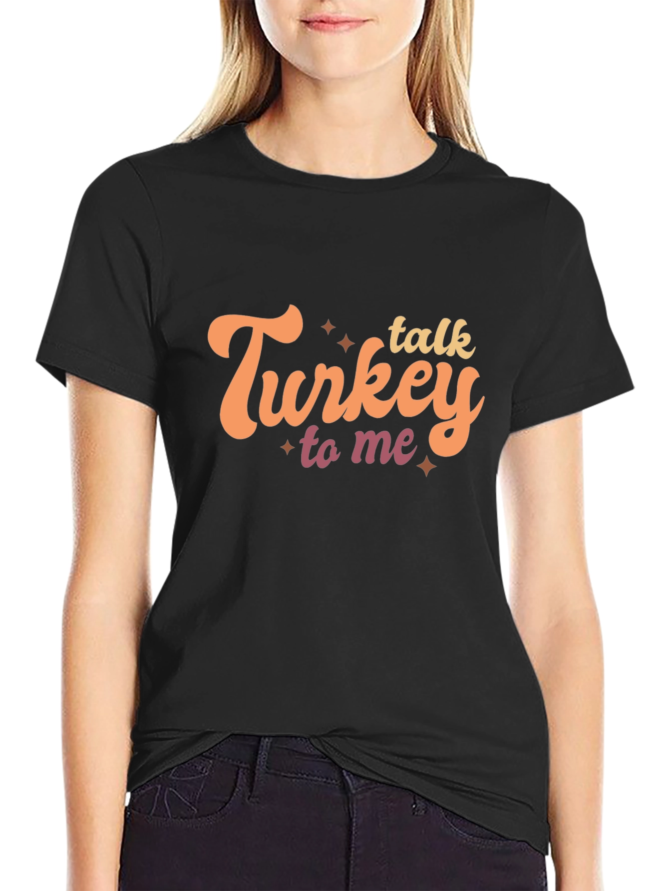 Talk Turkey To Me Black Graphic Tee