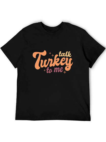 Talk Turkey To Me Black Graphic Tee