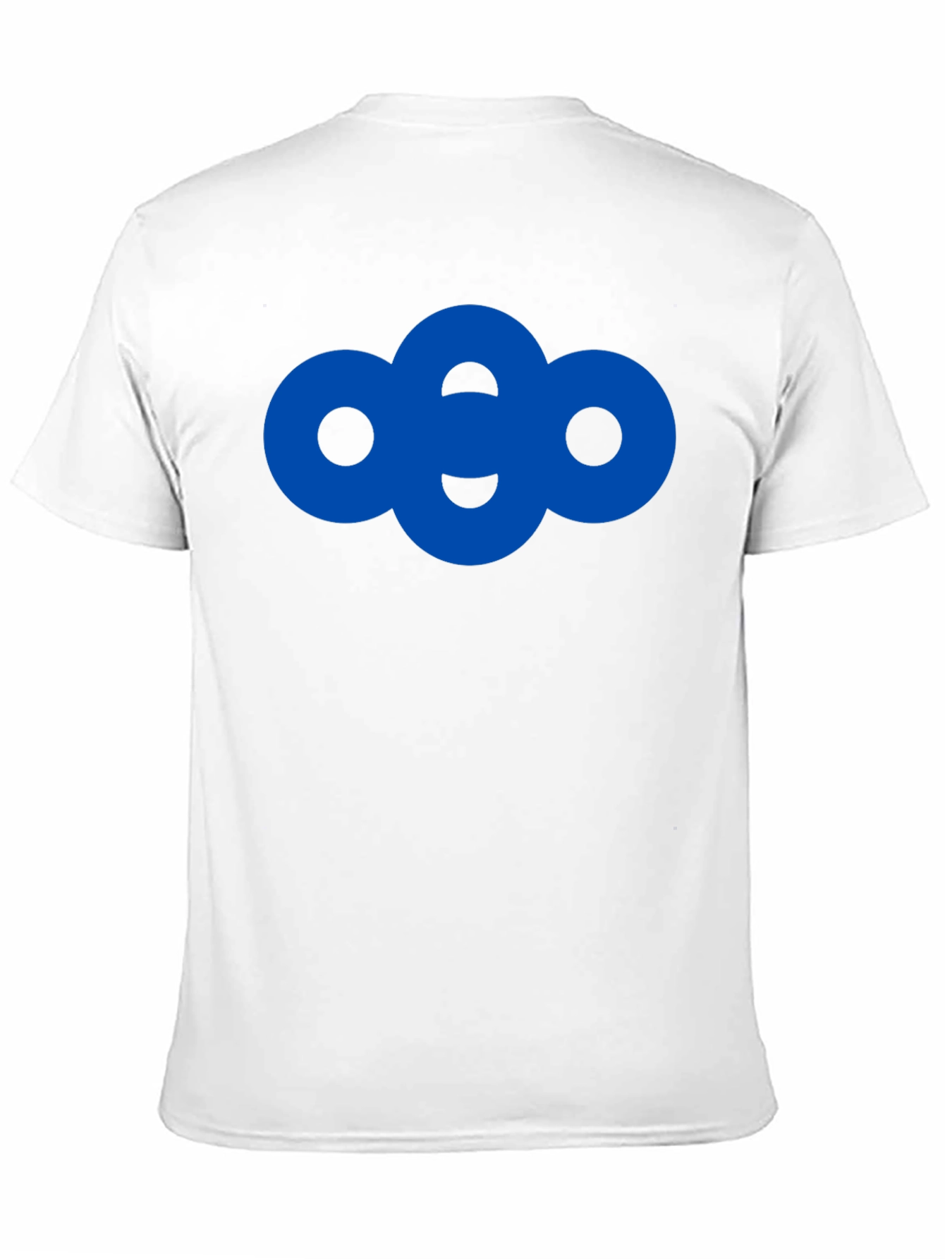 Modern Blue Circle Graphic Black T-Shirt
