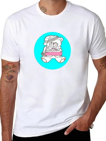 Teddy Bear Graphic Tee - Black Casual Shirt