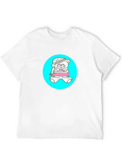 Teddy Bear Graphic Tee - Black Casual Shirt
