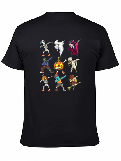 Halloween Dabbing Character Black T-Shirt