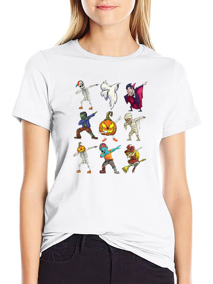 Halloween Dabbing Character Black T-Shirt