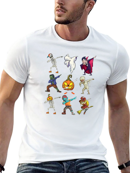 Halloween Dabbing Character Black T-Shirt