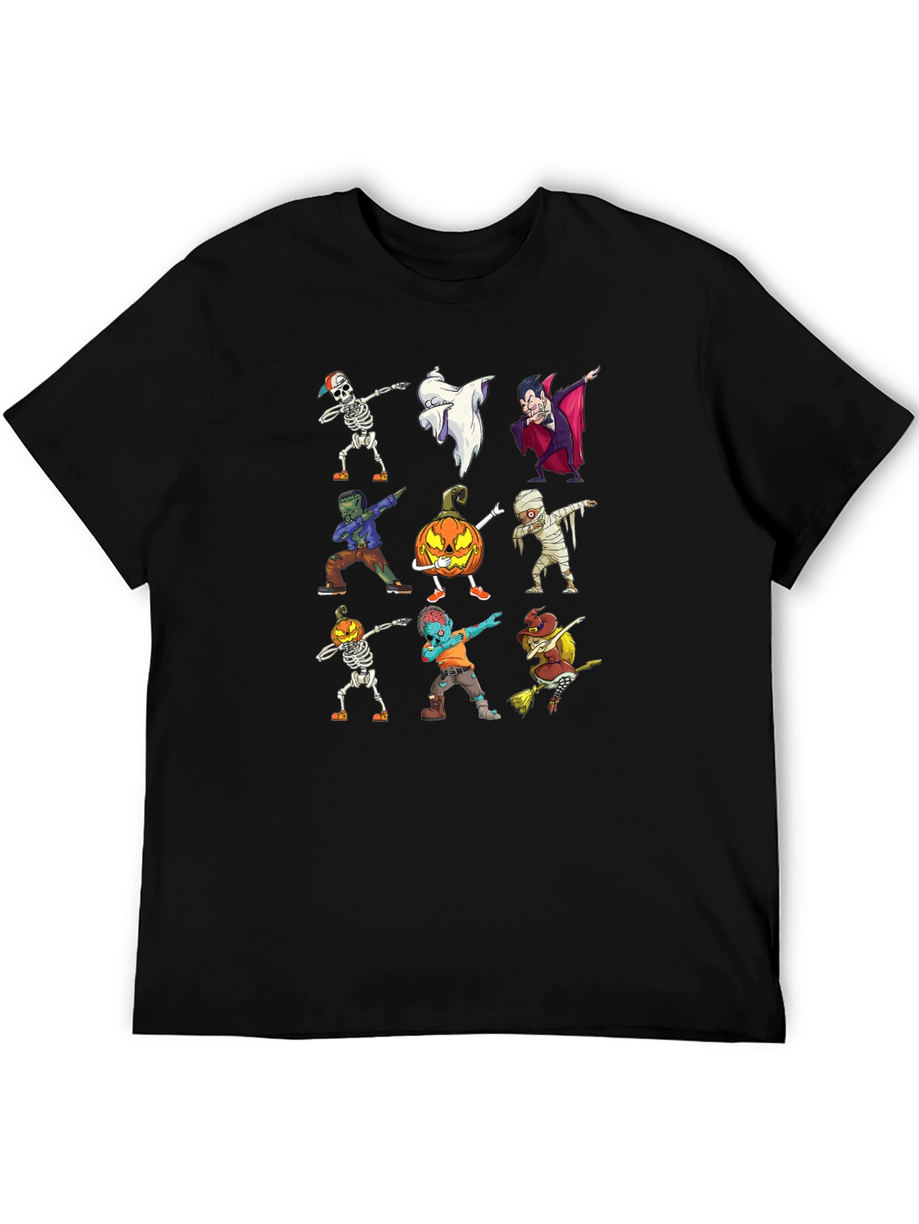 Halloween Dabbing Character Black T-Shirt