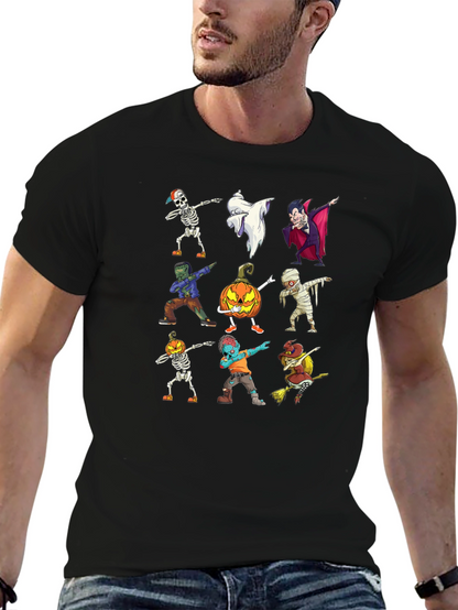 Halloween Dabbing Character Black T-Shirt