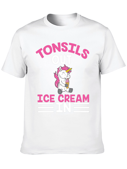 Tonsils Out Ice Cream In Funny Graphic Tee