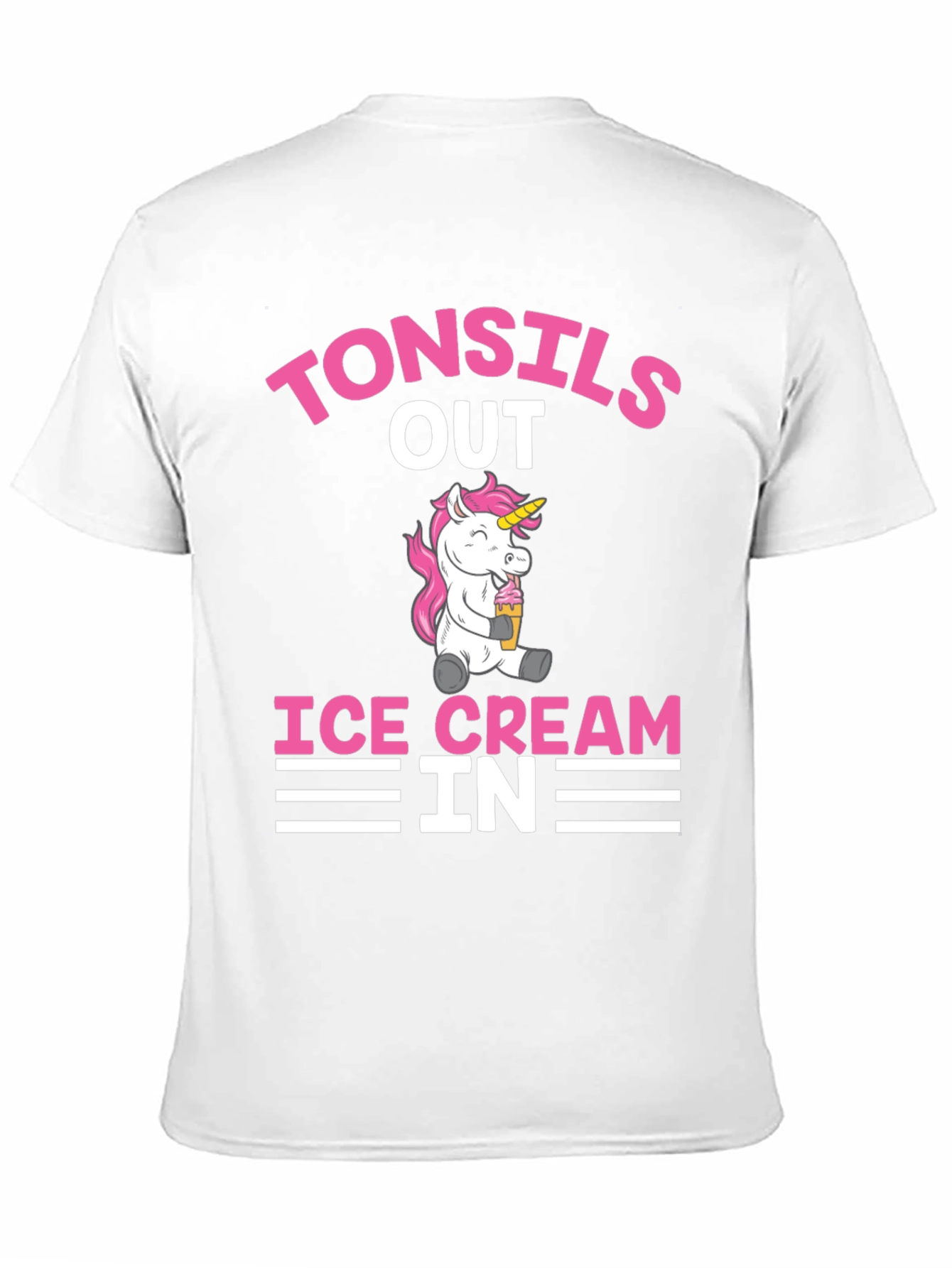 Tonsils Out Ice Cream In Funny Graphic Tee