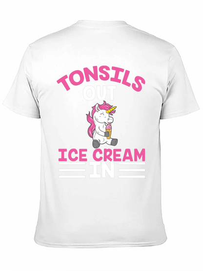 Tonsils Out Ice Cream In Funny Graphic Tee