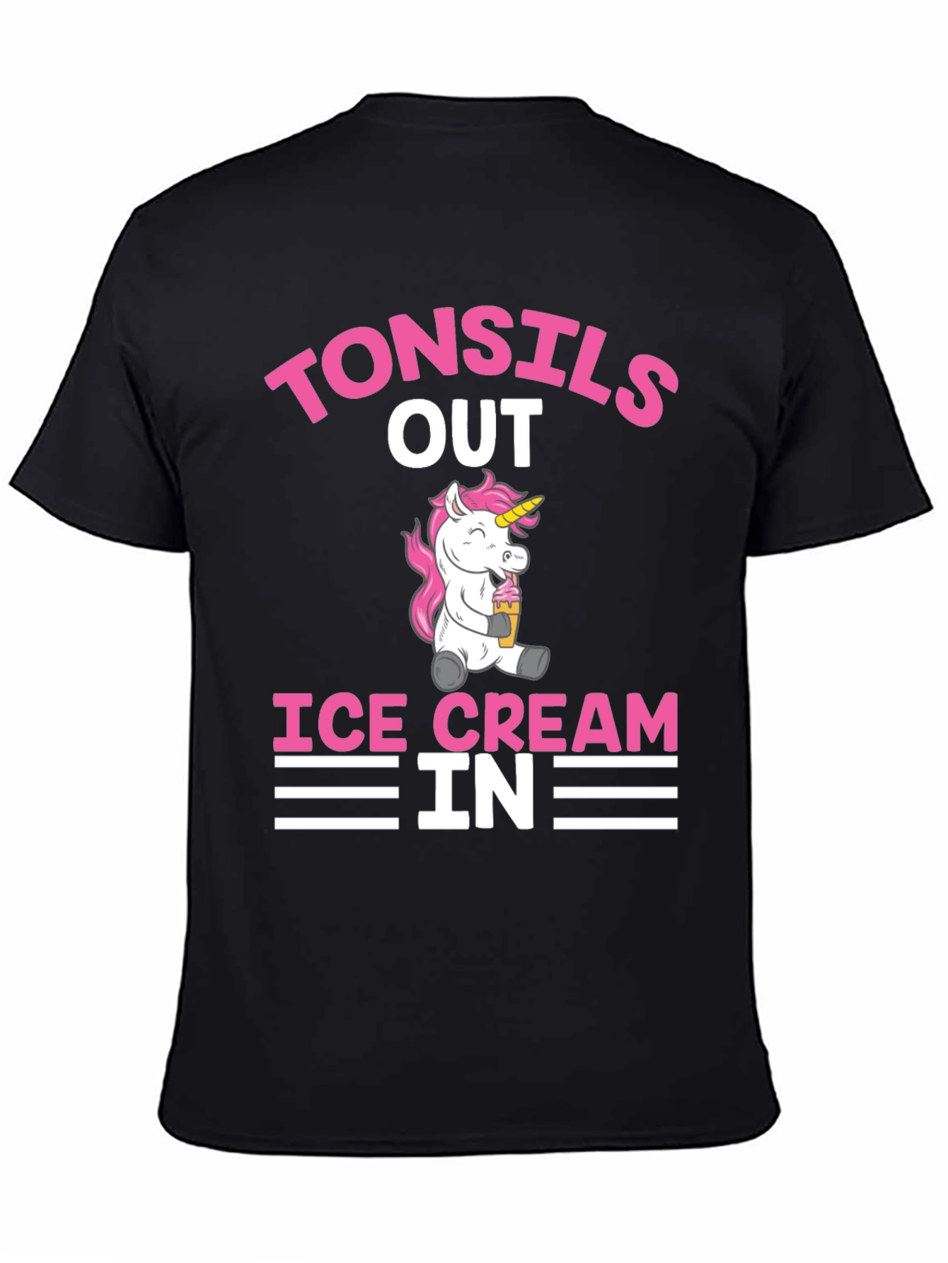 Tonsils Out Ice Cream In Funny Graphic Tee