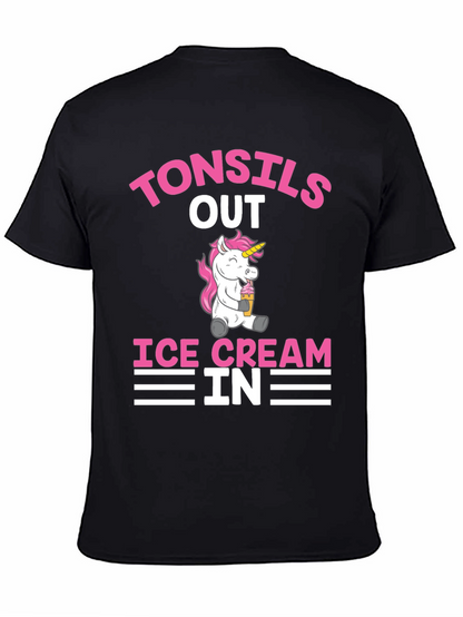 Tonsils Out Ice Cream In Funny Graphic Tee