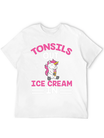 Tonsils Out Ice Cream In Funny Graphic Tee