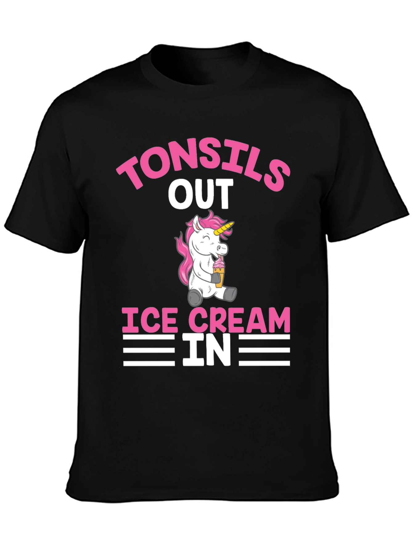 Tonsils Out Ice Cream In Funny Graphic Tee